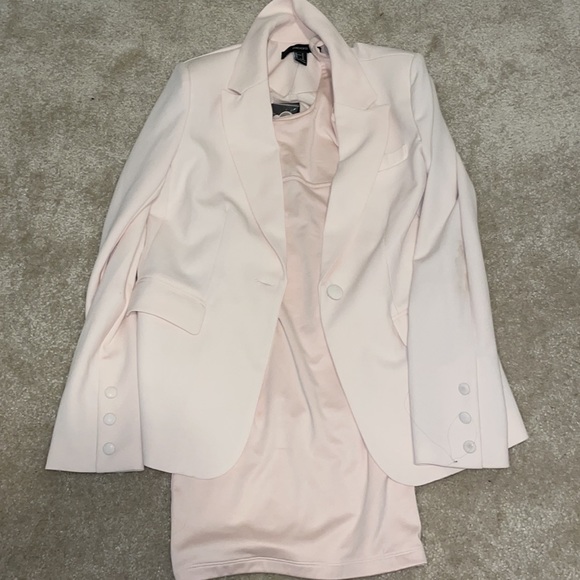Pale Pink Blazer Dress Set - Picture 3 of 4